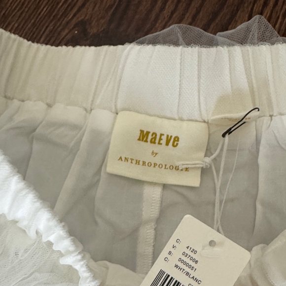 Maeve by Anthropologie  White Tulle with Pearls  Skirt - Picture 5 of 5